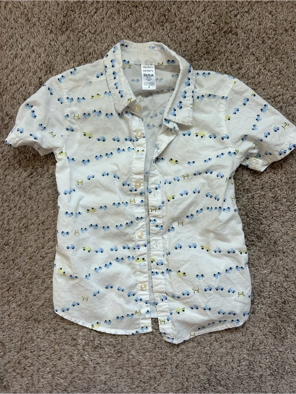 Lot of 5 Carter’s Short Sleeve Button-Down Shirts